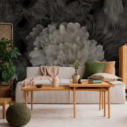 Fototapeta Monochromatyczna Kwiatowa Abstrakcja 360x240cm