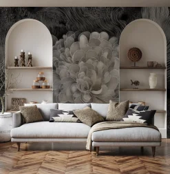 Fototapeta Monochromatyczna Kwiatowa Abstrakcja 270x180cm