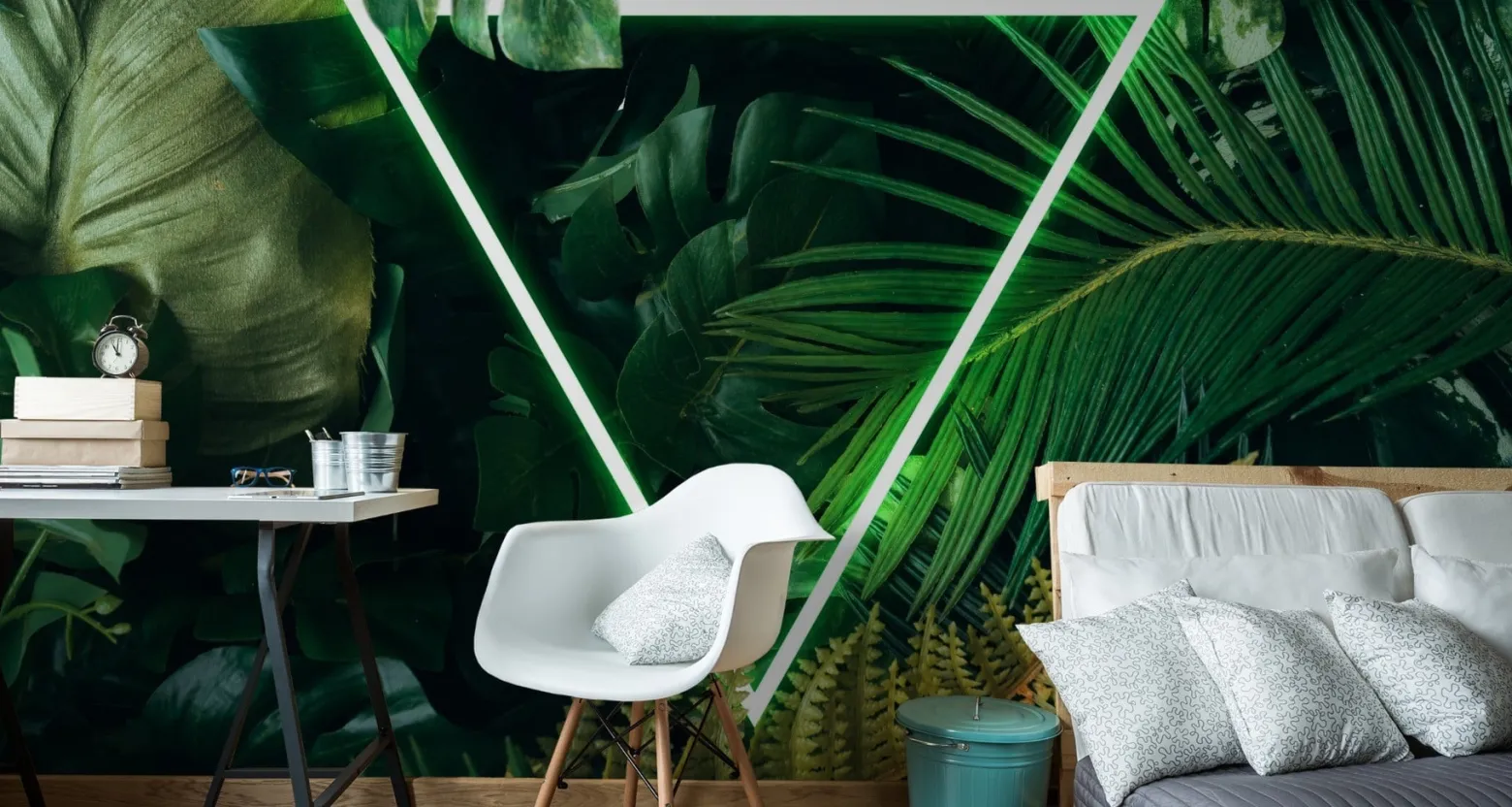 Fototapeta Neonowy TRÓJKĄT Urban Jungle 3D 90x60cm