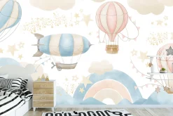 Fototapeta Pastelowe Balony Pośród Chmur 90x60cm