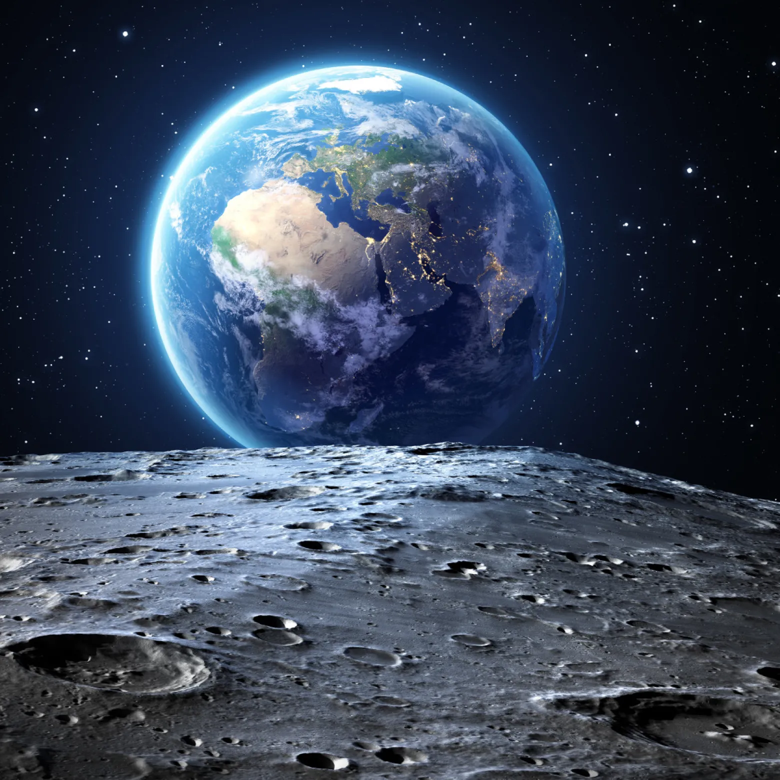 Fototapeta Planeta ZIEMIA Księżyc Kosmos 90x60cm