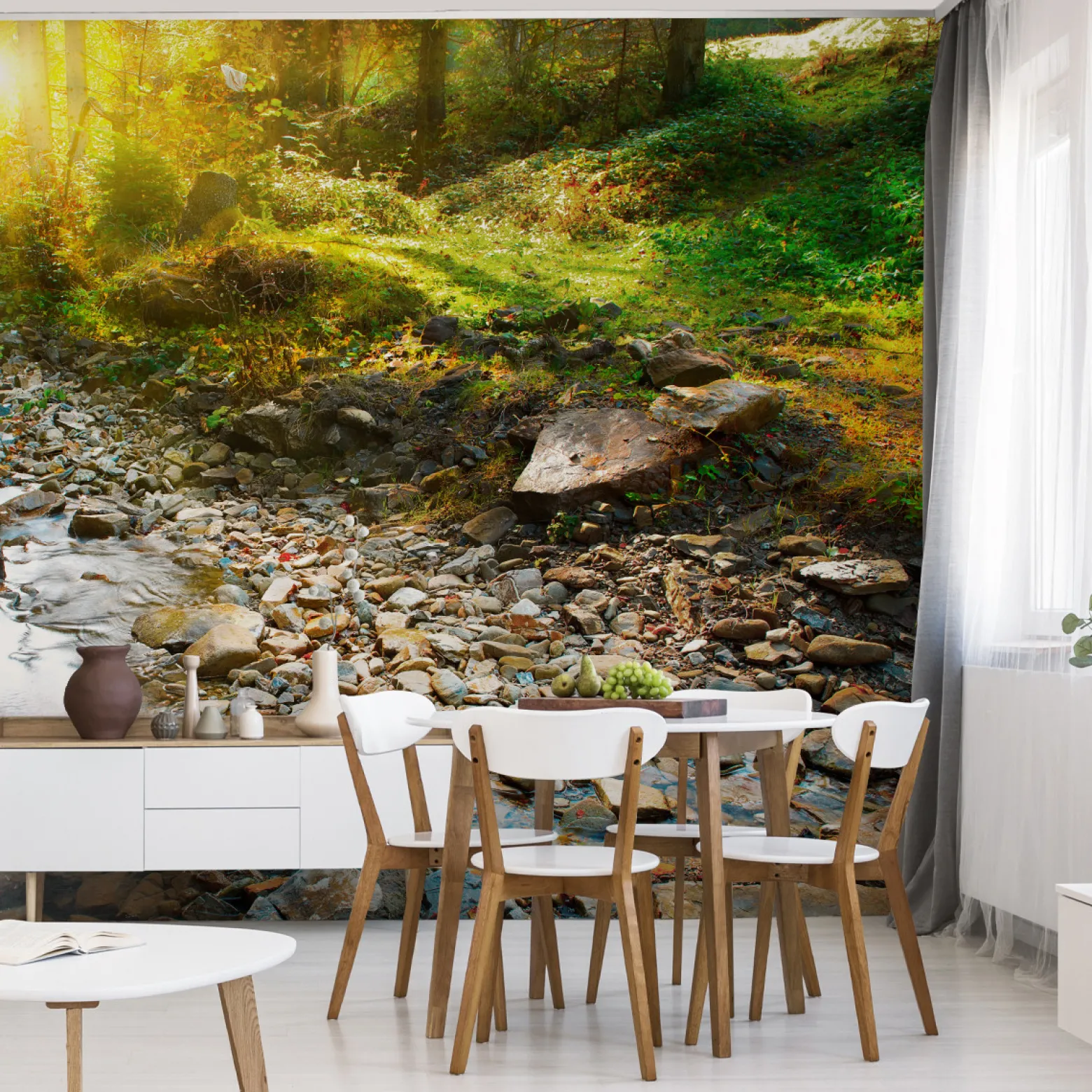 Fototapeta WODOSPAD Słońce Las Efekt 3D 90x60cm