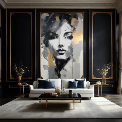 Fototapeta Zmysłowy Abstrakcyjny Portret Kobiety 100x150cm