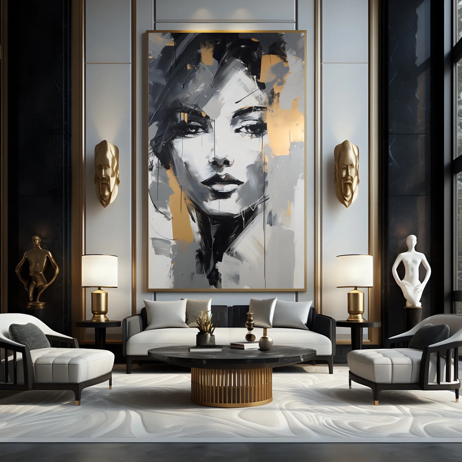 Fototapeta Zmysłowy Abstrakcyjny Portret Kobiety 100x150cm