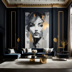 Fototapeta Zmysłowy Abstrakcyjny Portret Kobiety 100x150cm