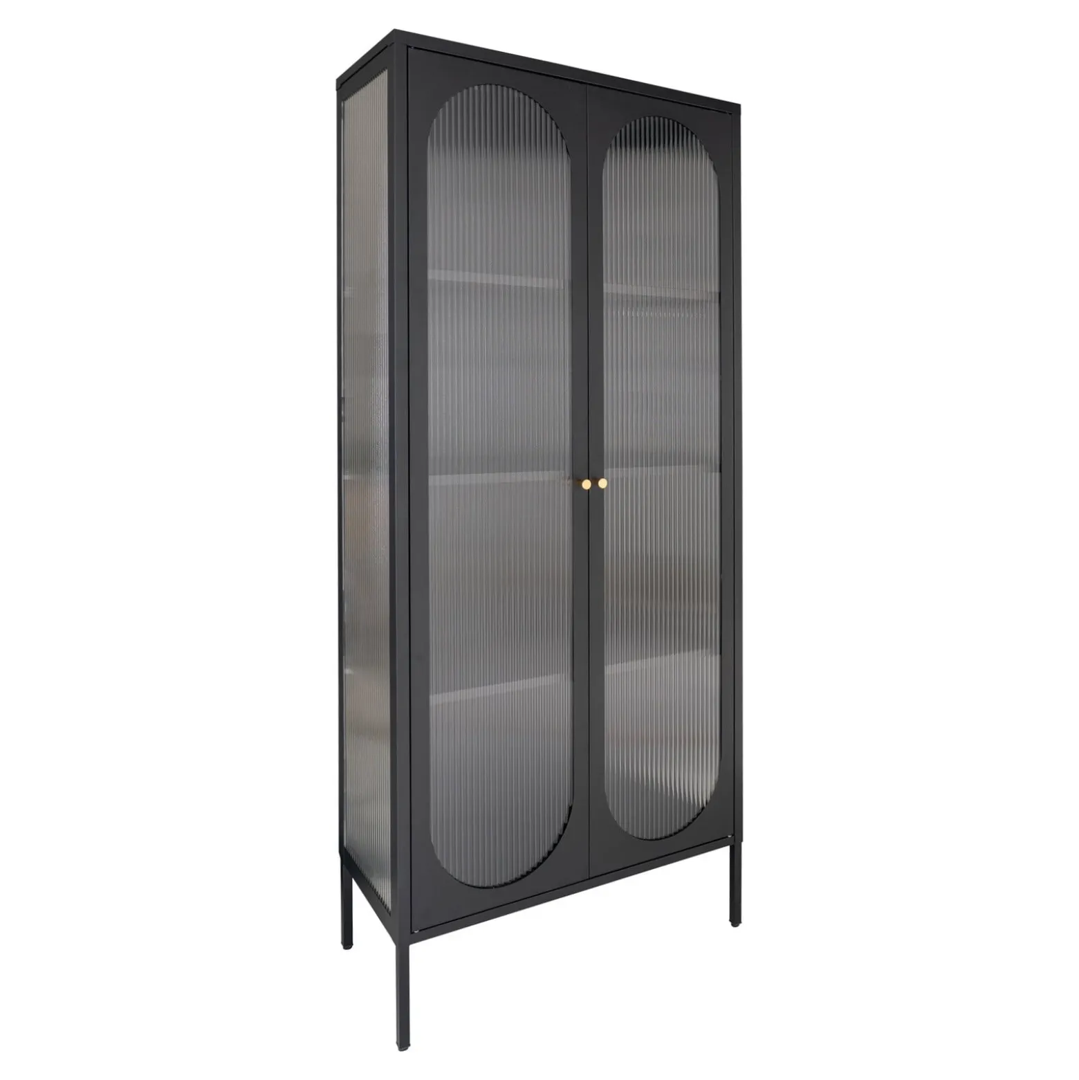 GABLOTA Adelaide 180 cm czarna 2-drzwiowa SZKLANA metalowa