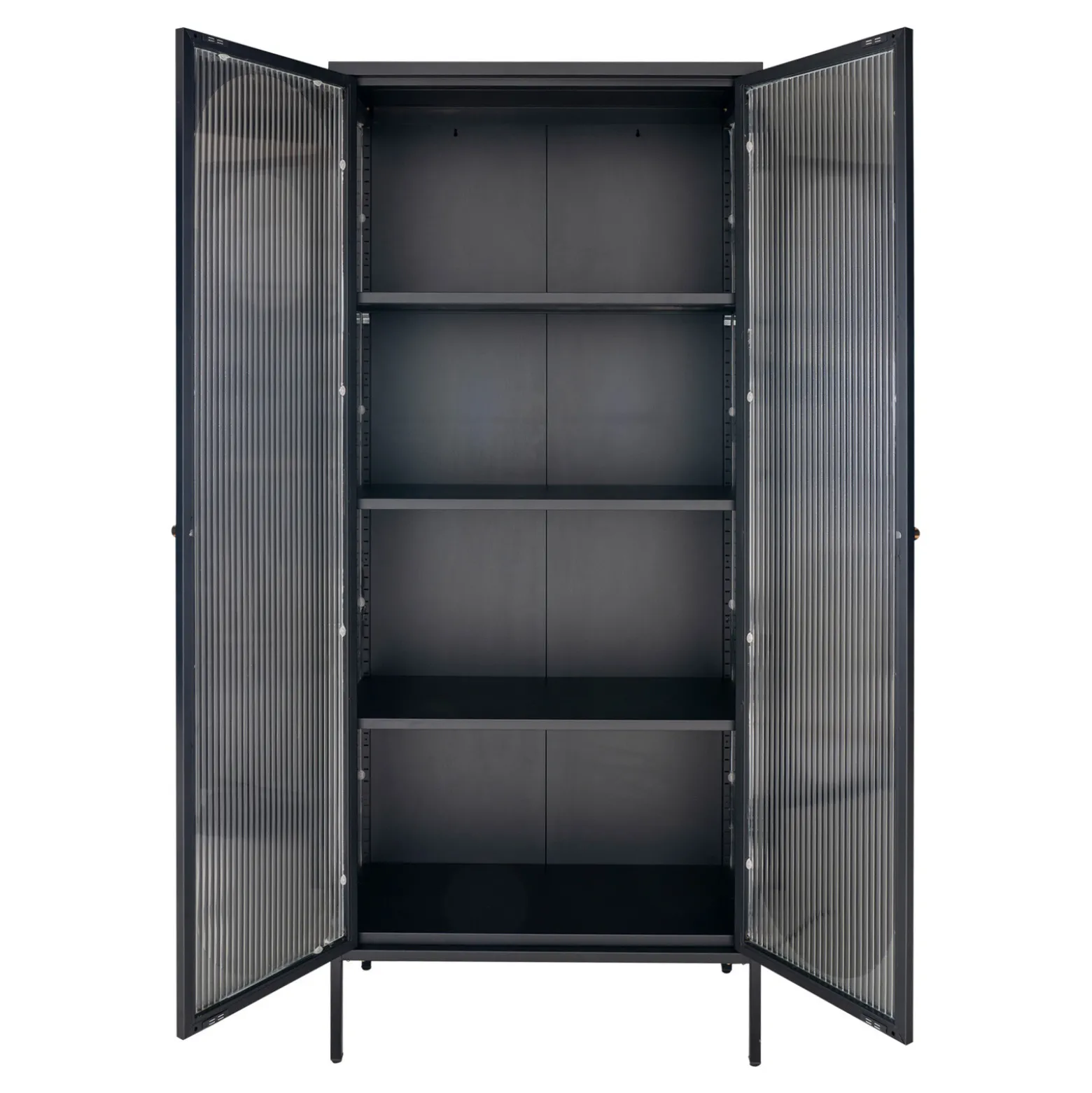 GABLOTA Adelaide 180 cm czarna 2-drzwiowa SZKLANA metalowa