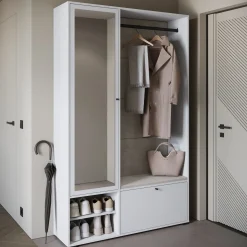 Garderoba 117 cm do przedpokoju z lustrem DORANO biały