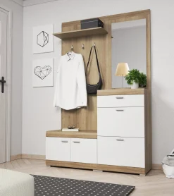 Garderoba STELO dąb riviera / biały