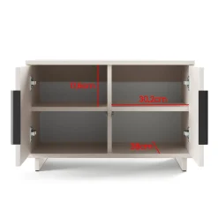 Garderoba z czarnymi uchwytami Napoli wersja 5 Trinity 30 Cashmere