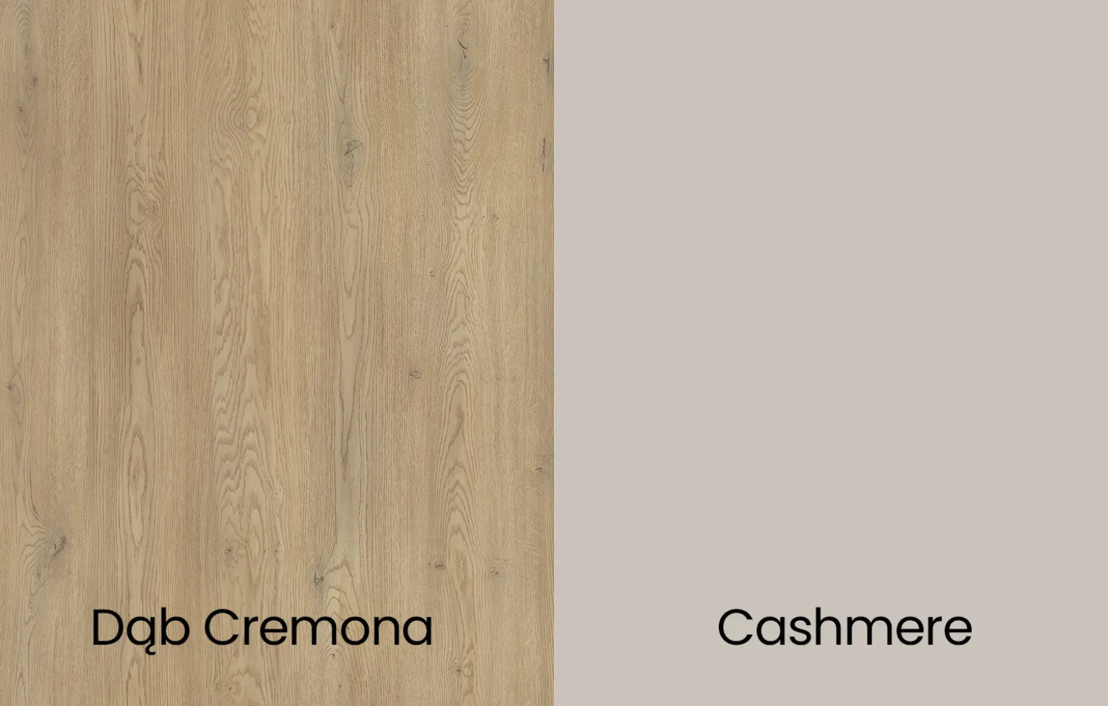 Garderoba Zora wersja 3 Dąb Cremona/Cashmere Trinity 15 wysokie nóżki