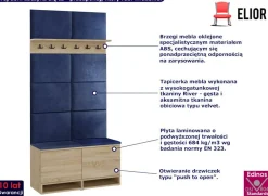 Garderoba z welurowymi panelami ściennymi - Tinix