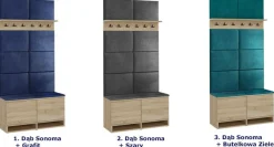 Garderoba z welurowymi panelami ściennymi - Tinix