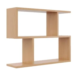 Geometryczna półka wisząca, regał, 70x18x55 cm, buk, mat | TYLETEGOTU