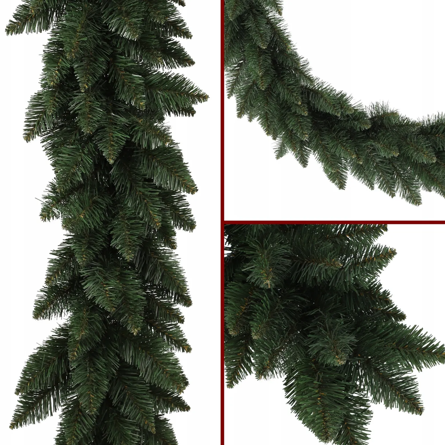 Girlanda Choinkowa Świąteczna 112 cm Zielona Gęsta