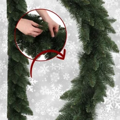 Girlanda Choinkowa Świąteczna 112 cm Zielona Gęsta