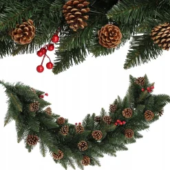 Girlanda Choinkowa Świąteczna 115 cm Gęsta Szyszki