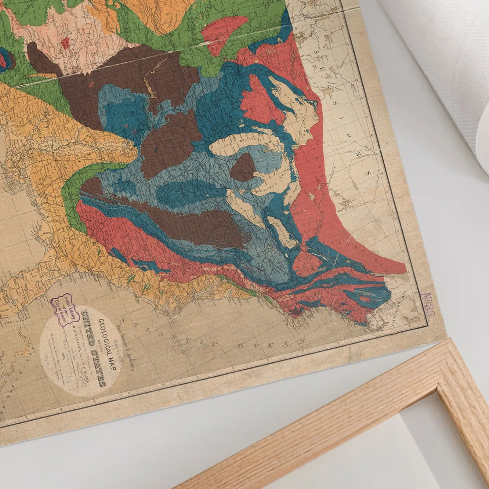 Grafiki na ścianę A4 Mapa geologiczna USA projektu Williama Blake’a