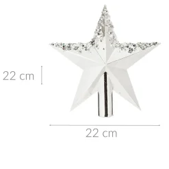 Gwiazda na czubek choinki, 22 cm
