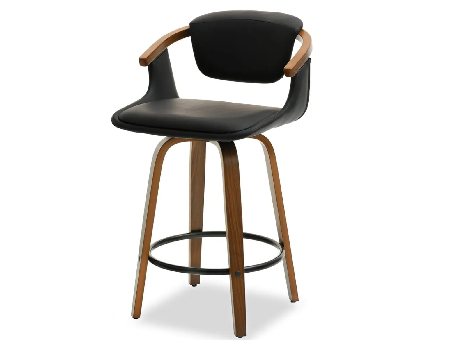 Hoker marc orzech-czarny skóra ekologiczna, podstawa orzech
