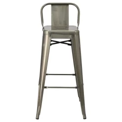 Hoker Paris Back Short 75cm metaliczny insp. Tolix