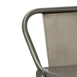 Hoker Paris Back Short 75cm metaliczny insp. Tolix