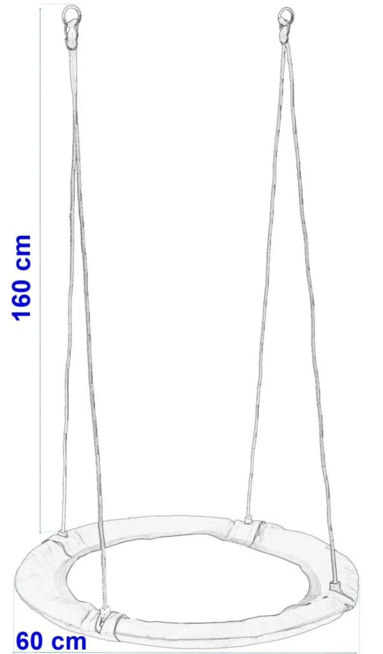 Huśtawka ogrodowa bocianie gniazdo Romek multikolor 60 cm