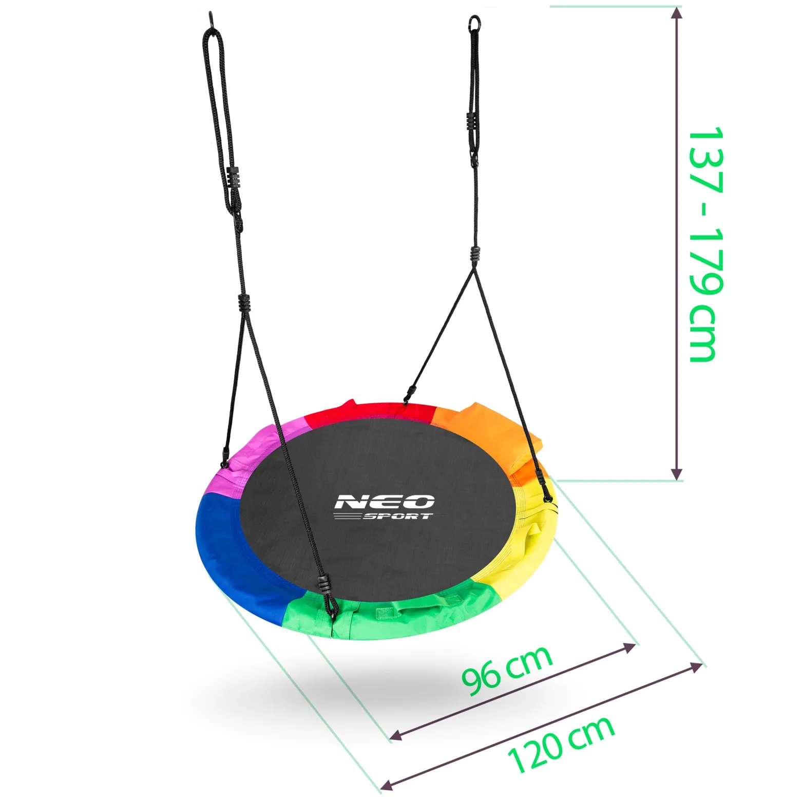 Huśtawka ogrodowa bocianie gniazdo 120 cm swingo Neo-Sport