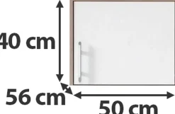 Jednodrzwiowa nadstawka na szafę narożną 50 cm SEVAS kaszmir