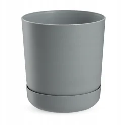 Kadax Doniczka Donica z Podstawką 15cm Szara Mat