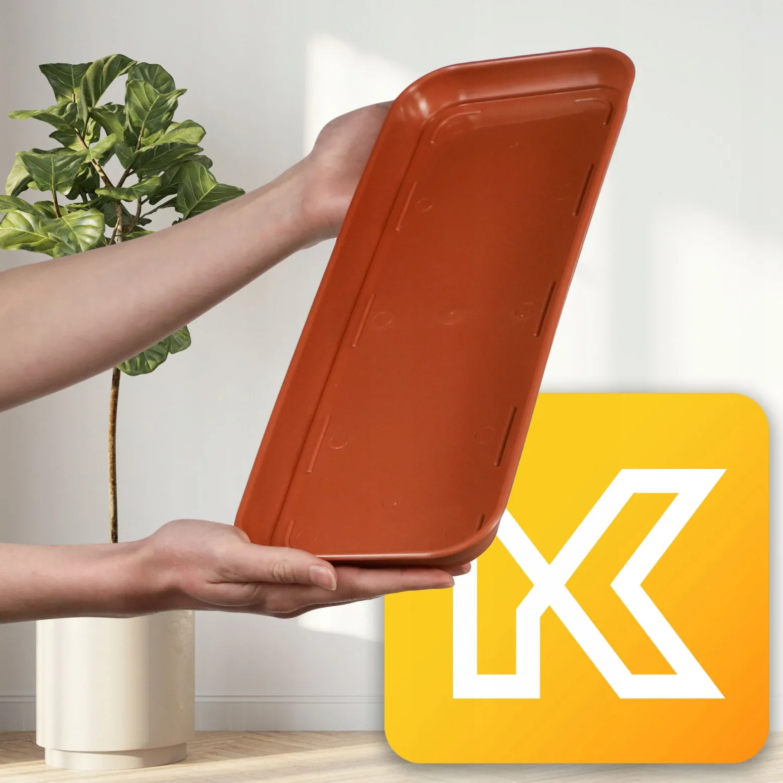Kadax Podstawka Pod Doniczkę Donicę 40cm Terakota