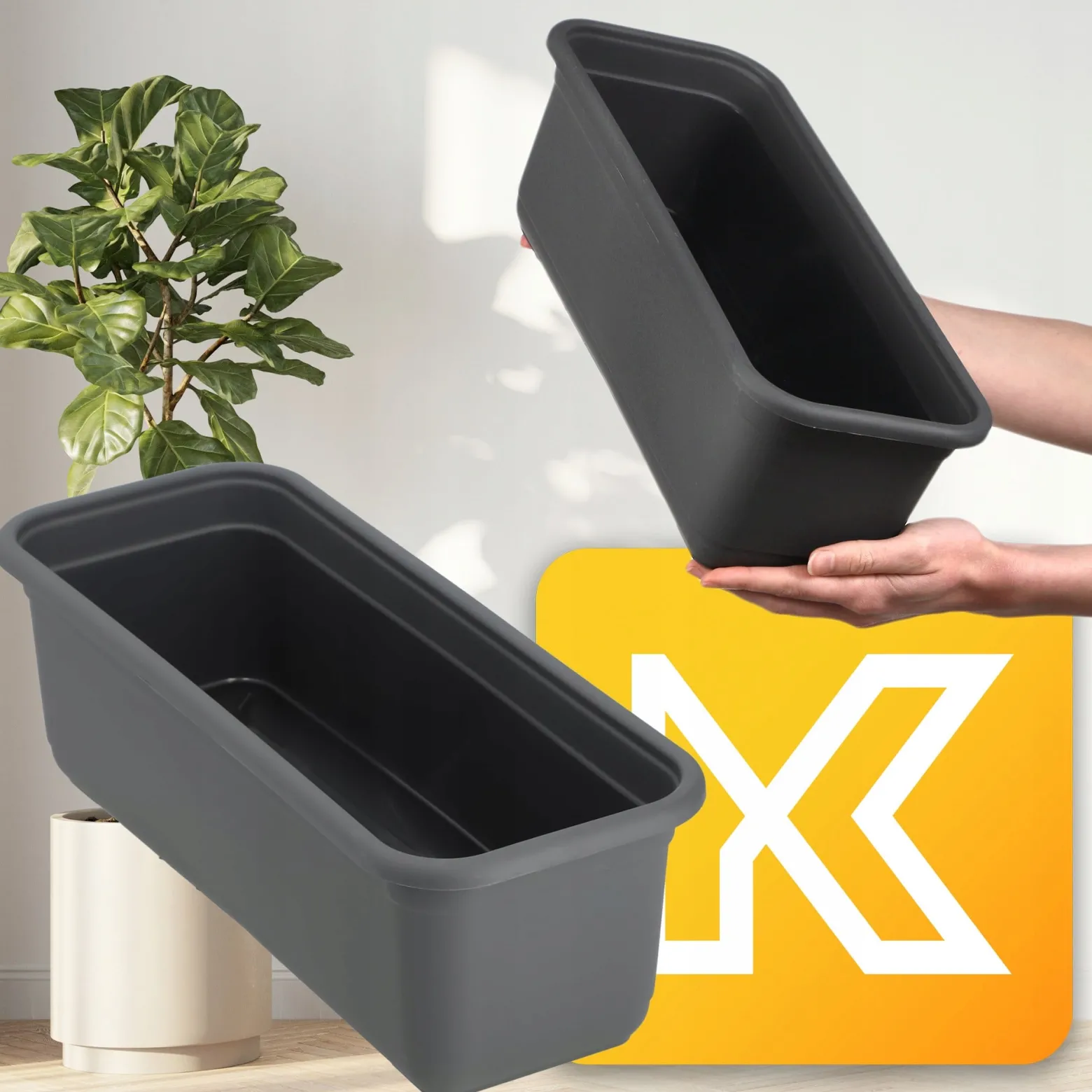Kadax Skrzynka Balkonowa 40cm Doniczka Na Kwiaty