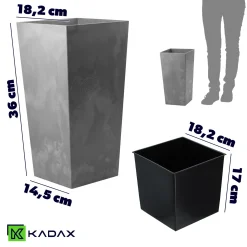 KADAX Donica Na Kwiaty 36cm Osłonka Z Wkładem Kwietnik