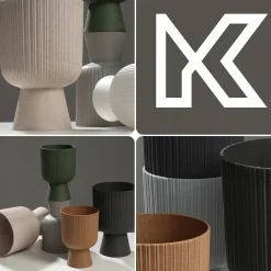 Kadax Doniczka Osłonka Gazon Kwietnik 14cm Beżowa