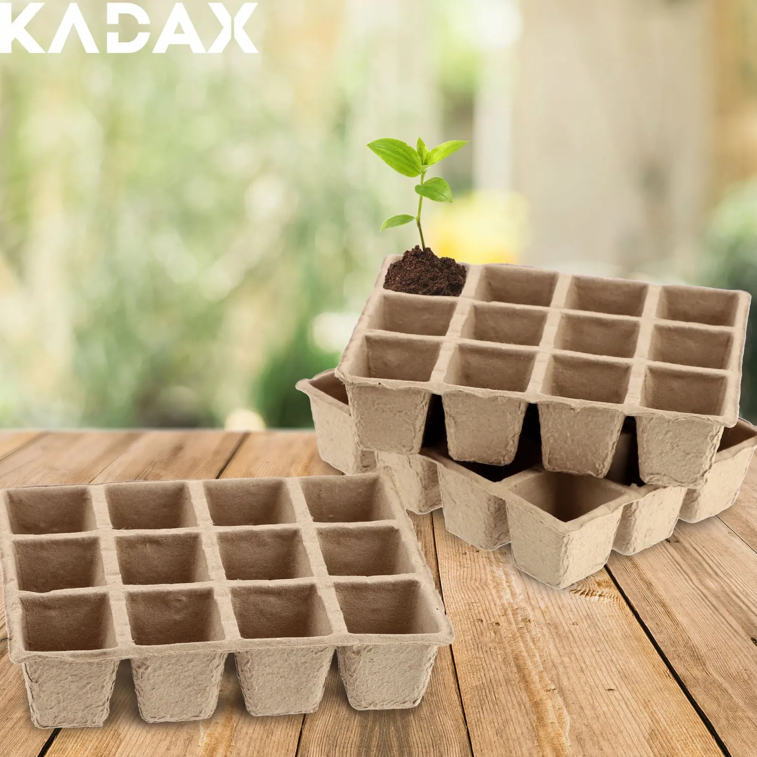 KADAX Doniczki Torfowe Na Rozsady Sadzonki 6x12szt.