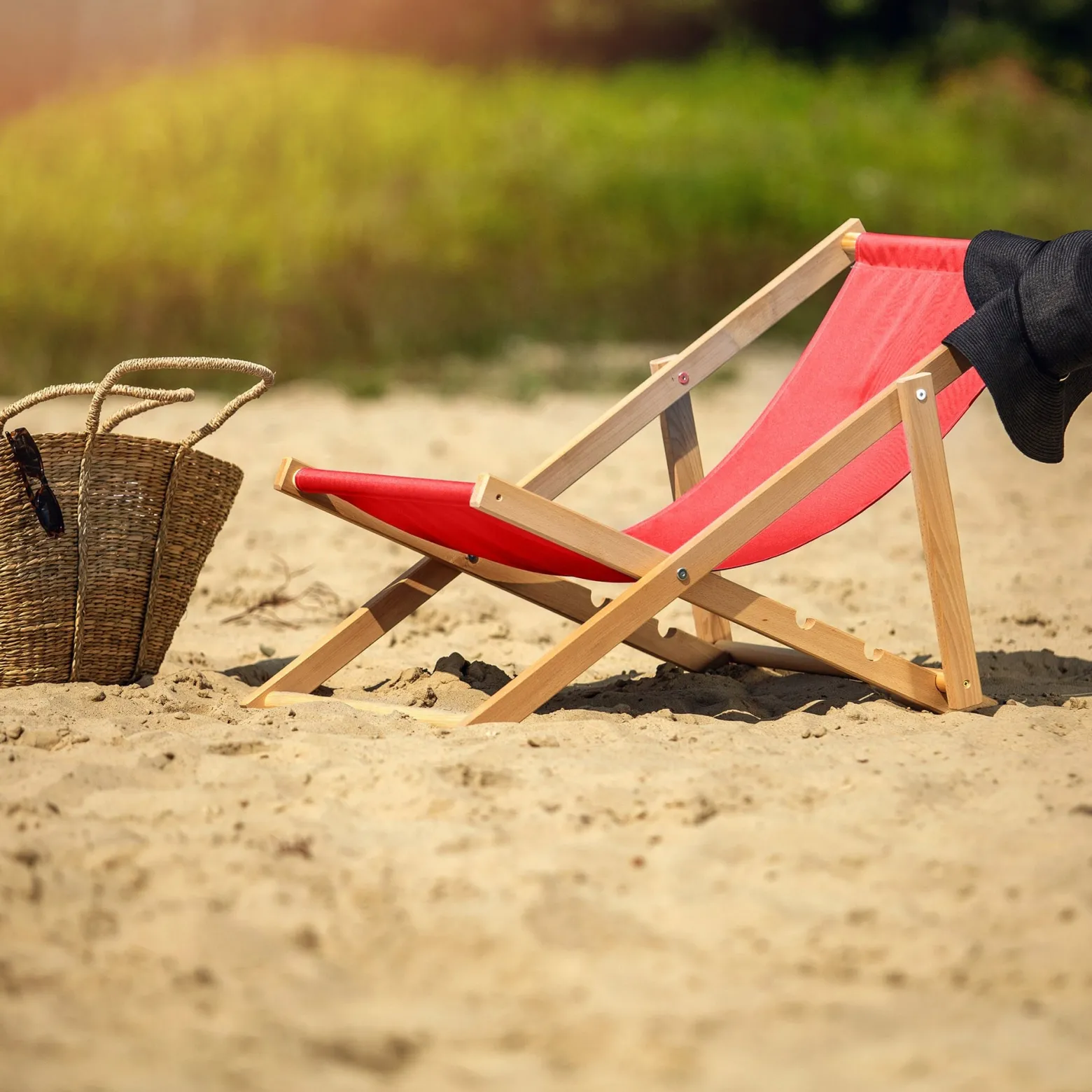 Kadax Leżak Ogrodowy Plażowy Drewniany Leżaki 2szt