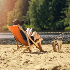 Kadax Leżak Ogrodowy Plażowy Drewniany Leżaki 2szt