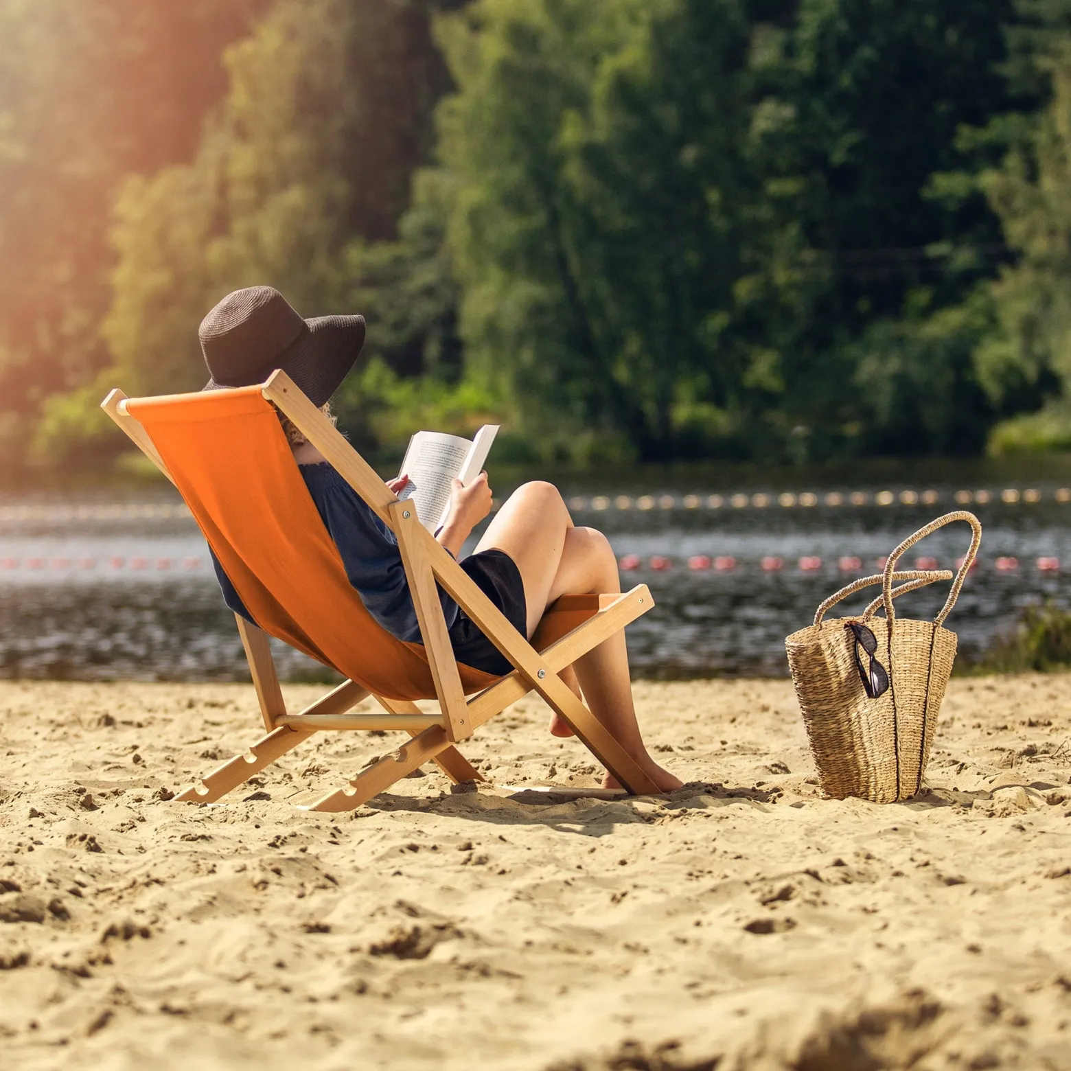 Kadax Leżak Ogrodowy Plażowy Drewniany Leżaki 2szt