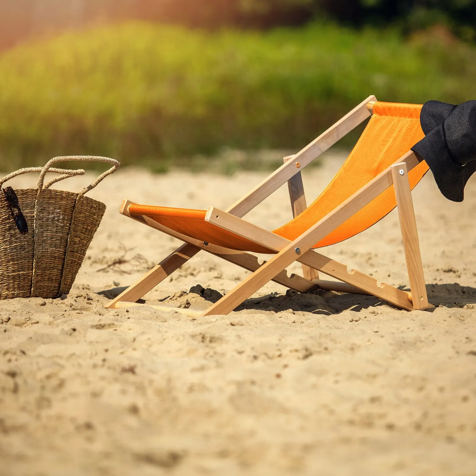 Kadax Leżak Ogrodowy Plażowy Drewniany Leżaki 2szt