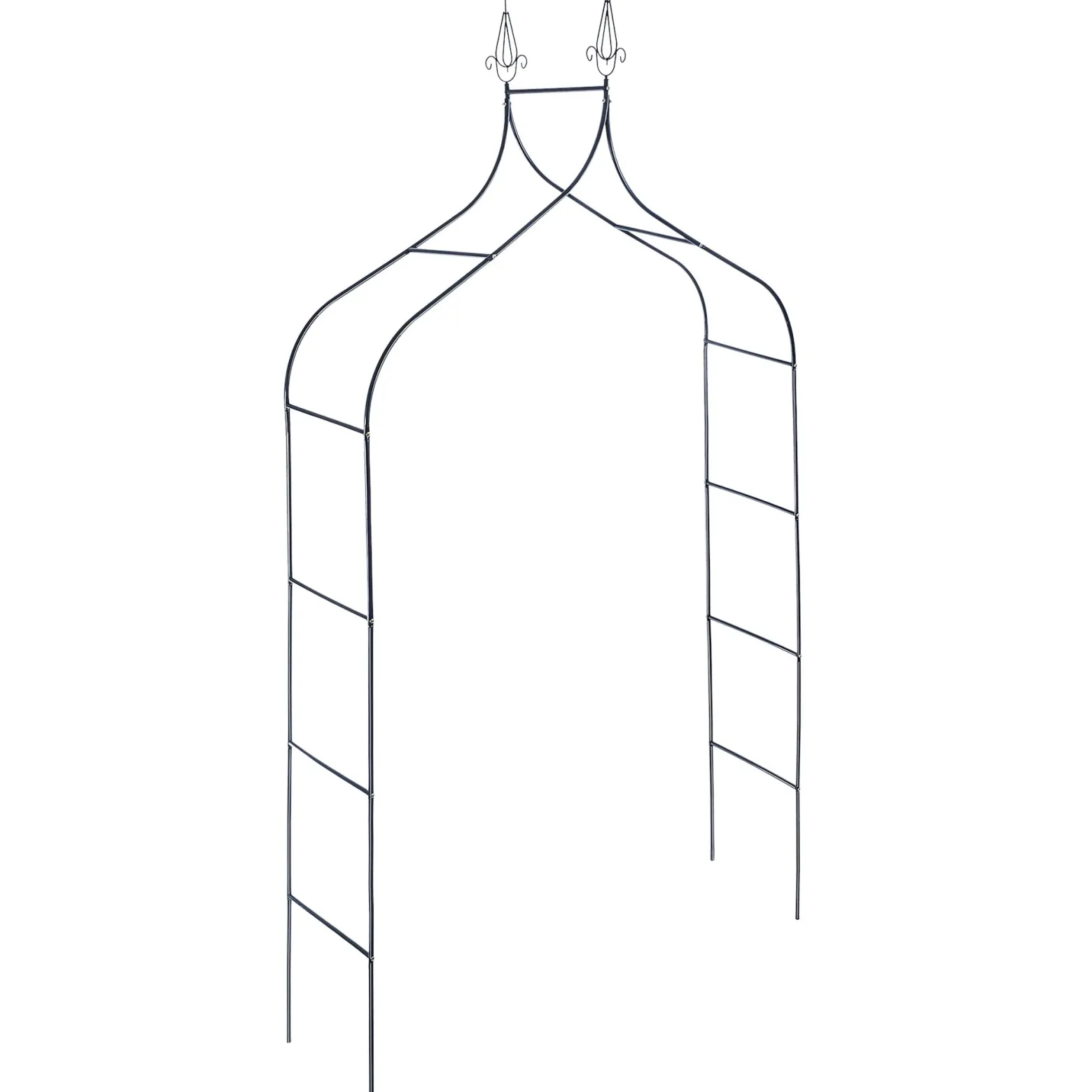 KADAX Pergola Ogrodowa Metalowa 255cm Łuk Kwiaty Na Podpora