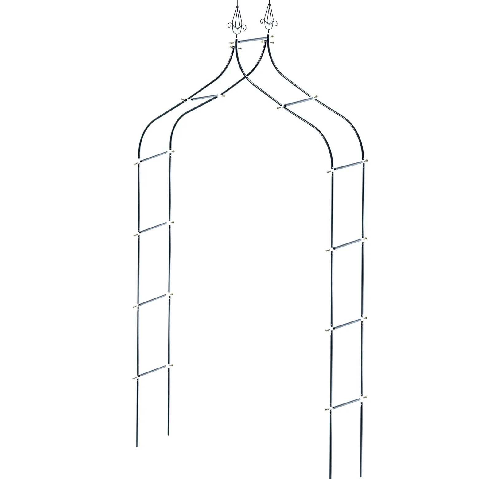 KADAX Pergola Ogrodowa Metalowa 255cm Łuk Kwiaty Na Podpora