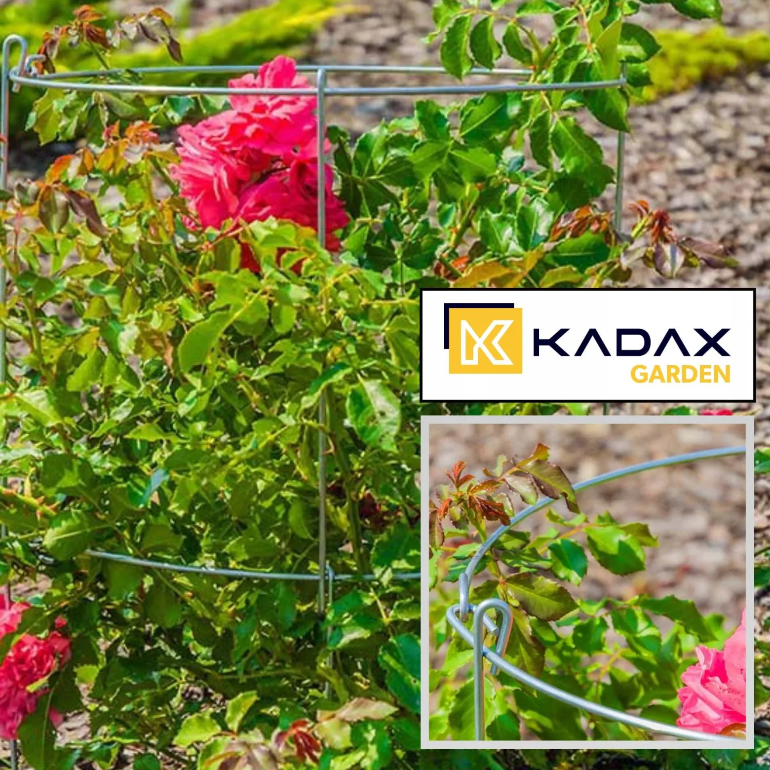 Kadax Podpora Ogrodowa 60cm Do Roślin Obejma 3szt