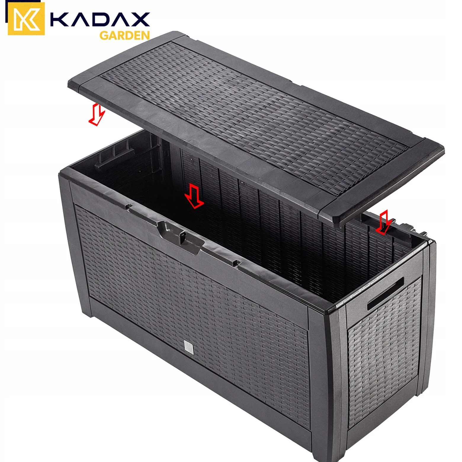 Kadax Skrzynia Ogrodowa Kufer Schowek 310L Brązowa
