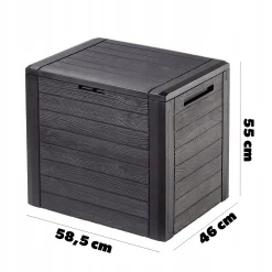 Kadax Skrzynia Ogrodowa Na Balkon Kufer 140L Brąz