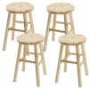 Kadax Taboret Drewniany Stołek Krzesło 46cm 4szt