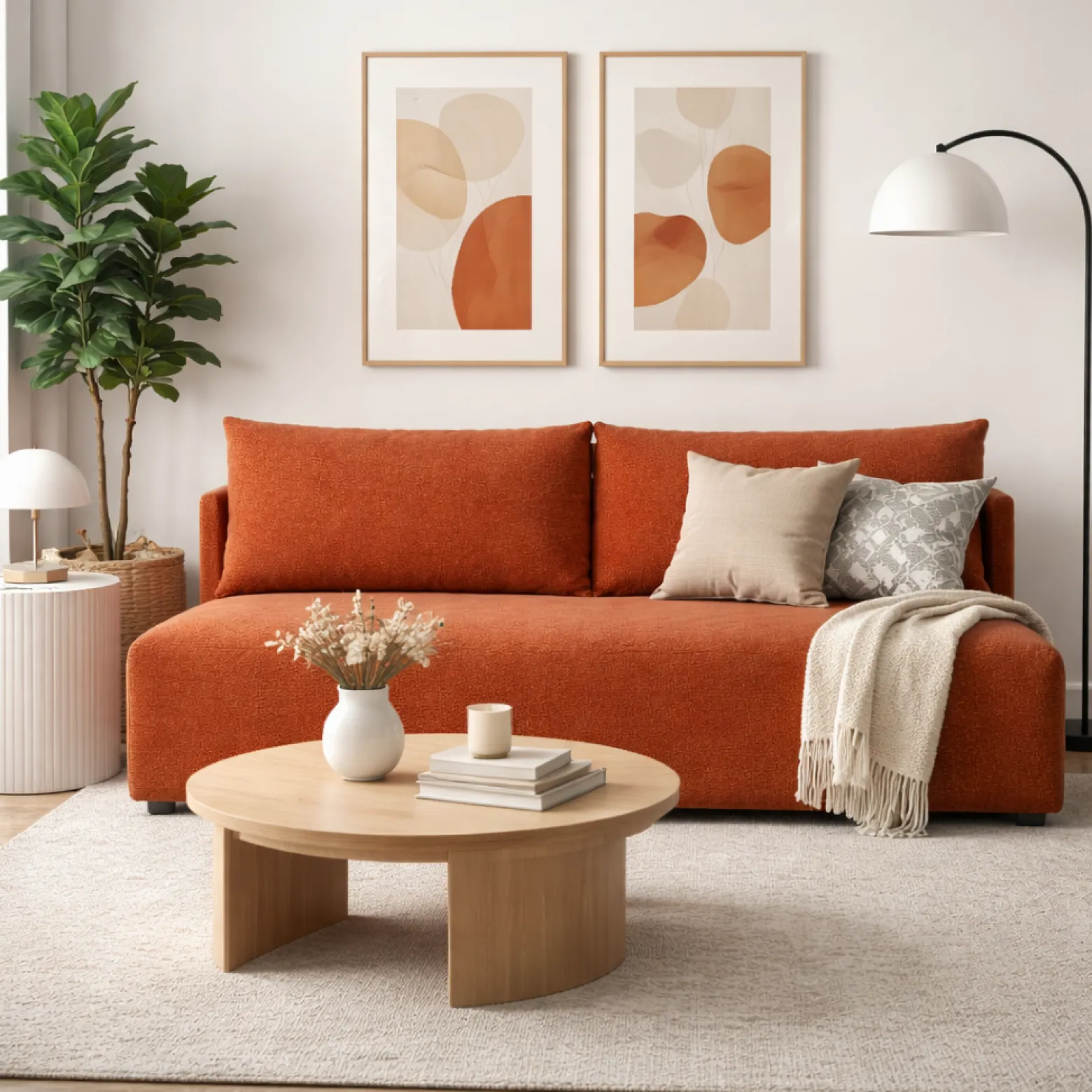 Kanapa LUNO z funkcją spania – Boucle, sofa do salonu quelle 54
