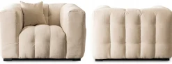 Kanapa Sofa Glamour Jednoosobowa Do Salonu Wygodna Kremowa MODERNO 1S