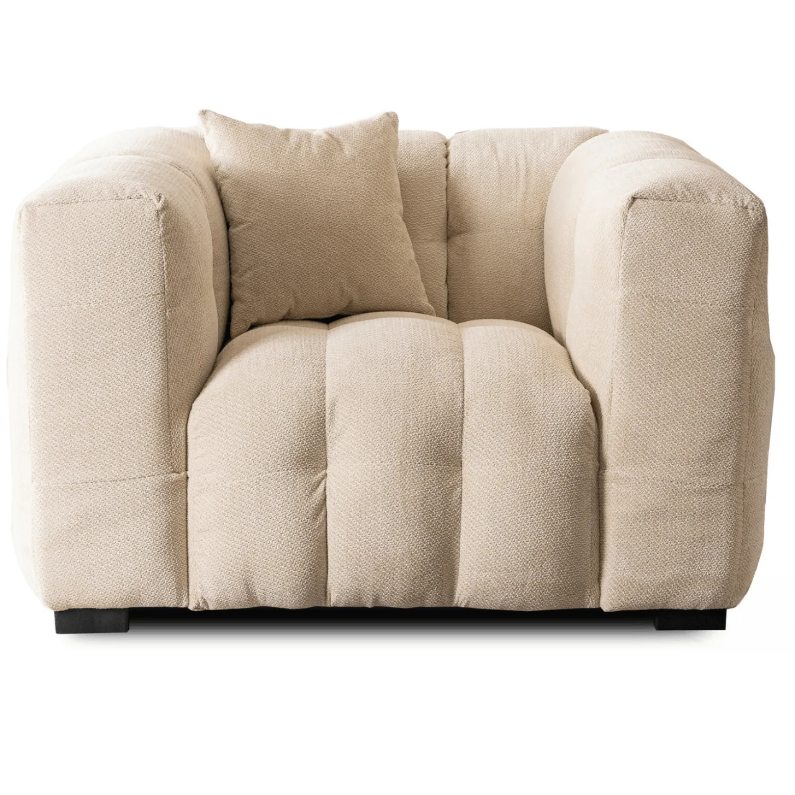 Kanapa Sofa Glamour Jednoosobowa Do Salonu Wygodna Kremowa MODERNO 1S