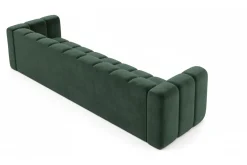 Kanapa, sofa pięcioosobowa Grand, tkanina welurowa Salvador, Zielony