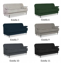 Kanapa sofa Sara rozkładana wersalka do spania Rene Family meble ciem szara